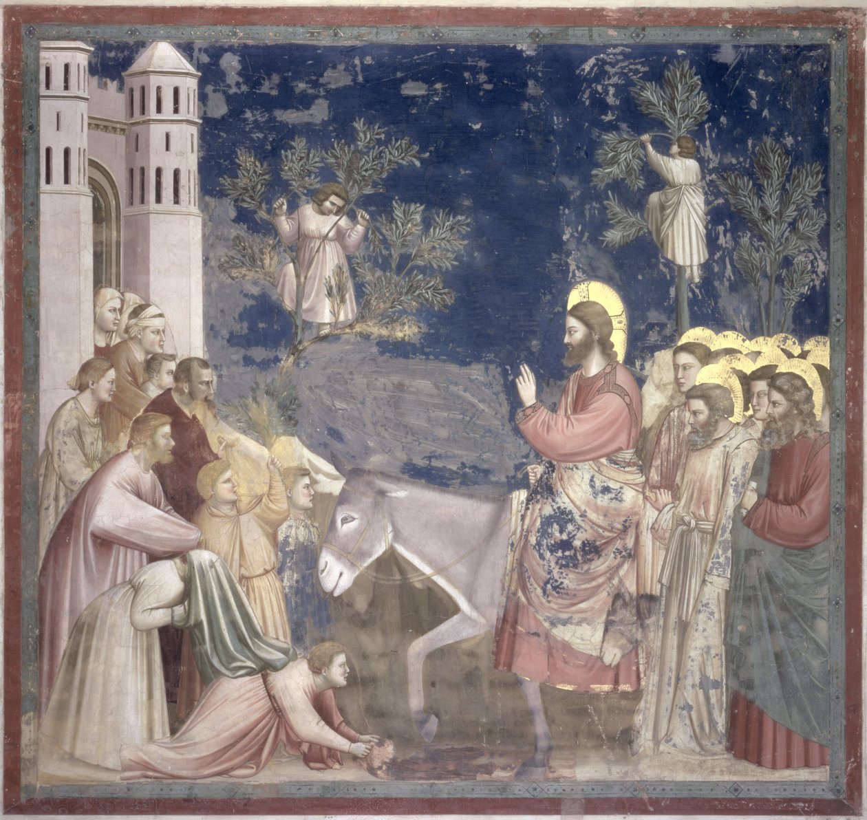 A entrada em Jerusalém, c.1305 de Giotto di Bondone