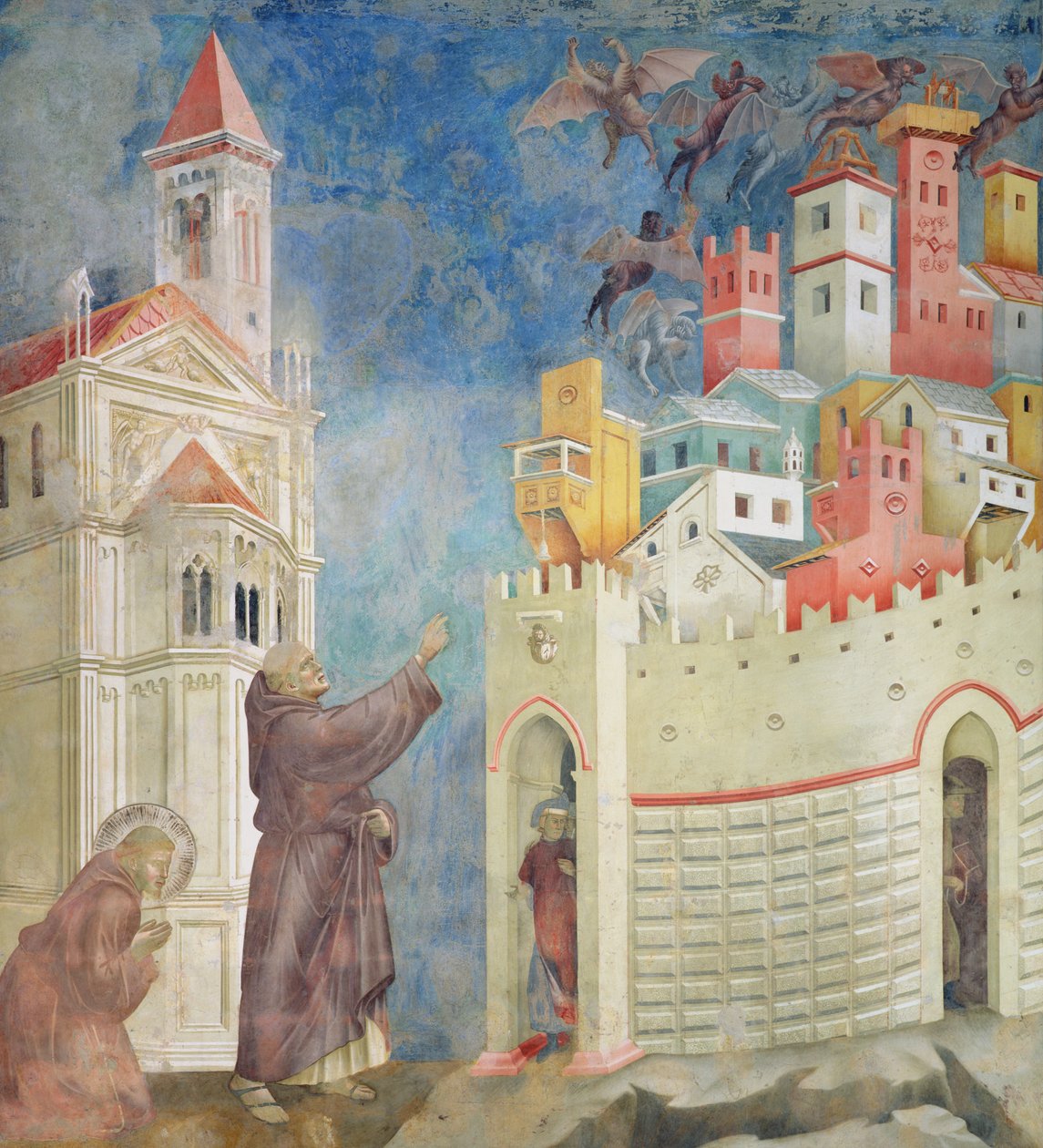 A Expulsão dos Demônios de Arezzo, 1297-99 de Giotto di Bondone