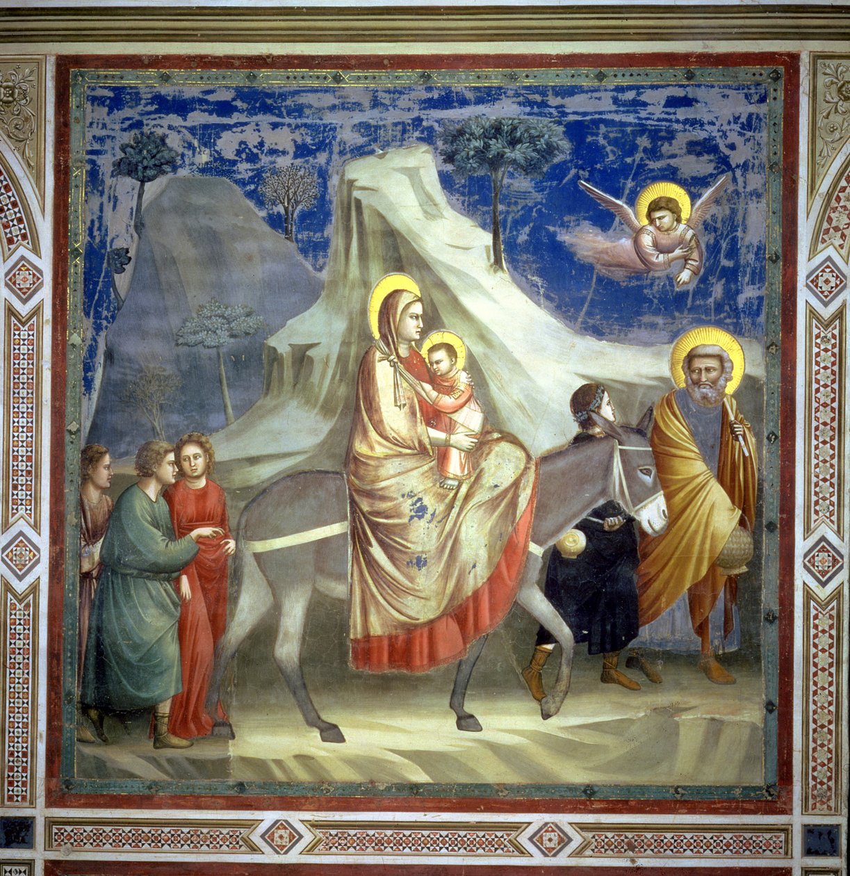 A fuga para o Egito, c.1305 de Giotto di Bondone