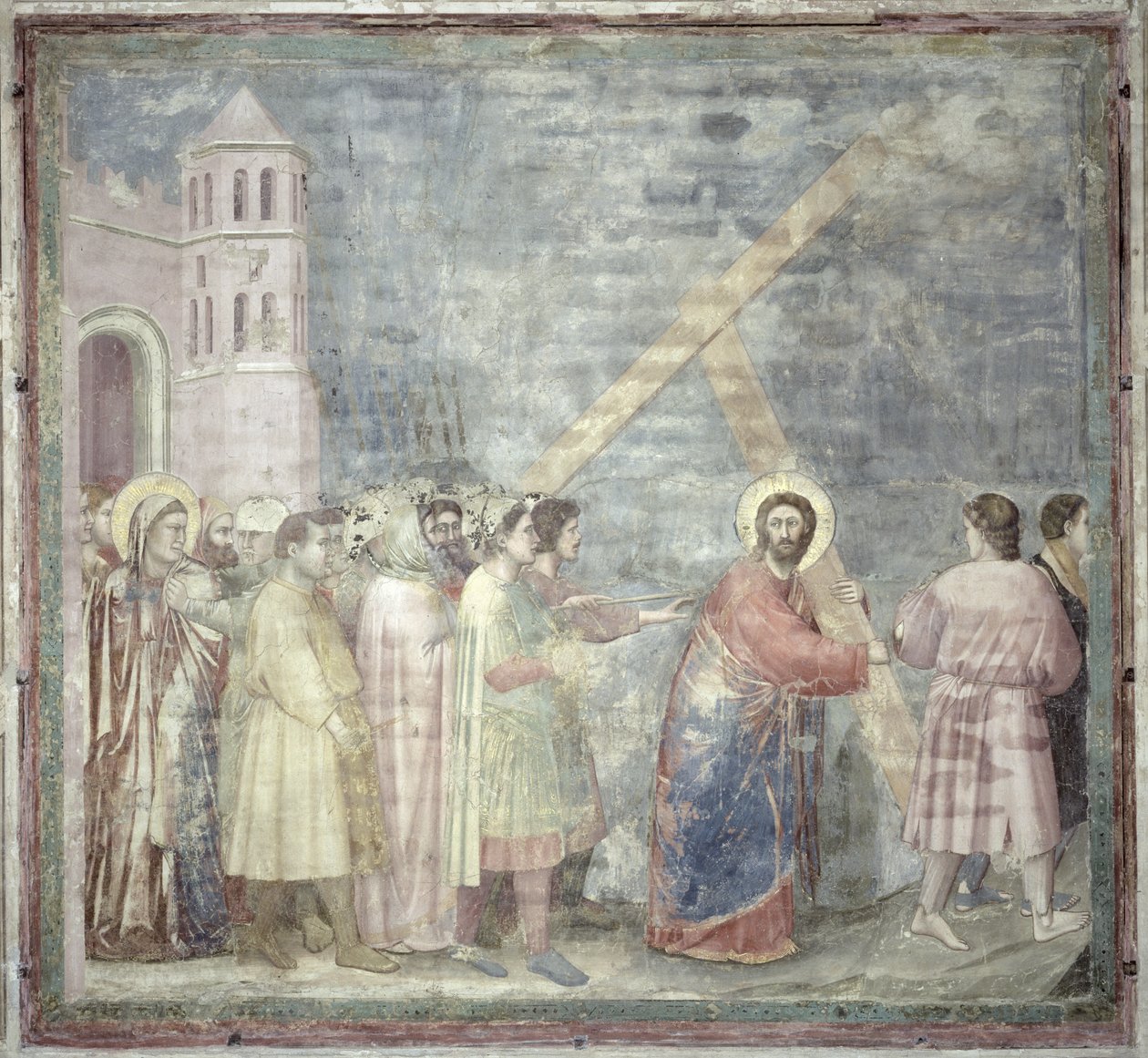 O Caminho do Calvário, c.1305 de Giotto di Bondone