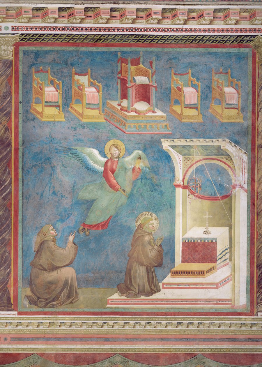 A Visão dos Tronos, 1297-99 (afresco) de Giotto di Bondone