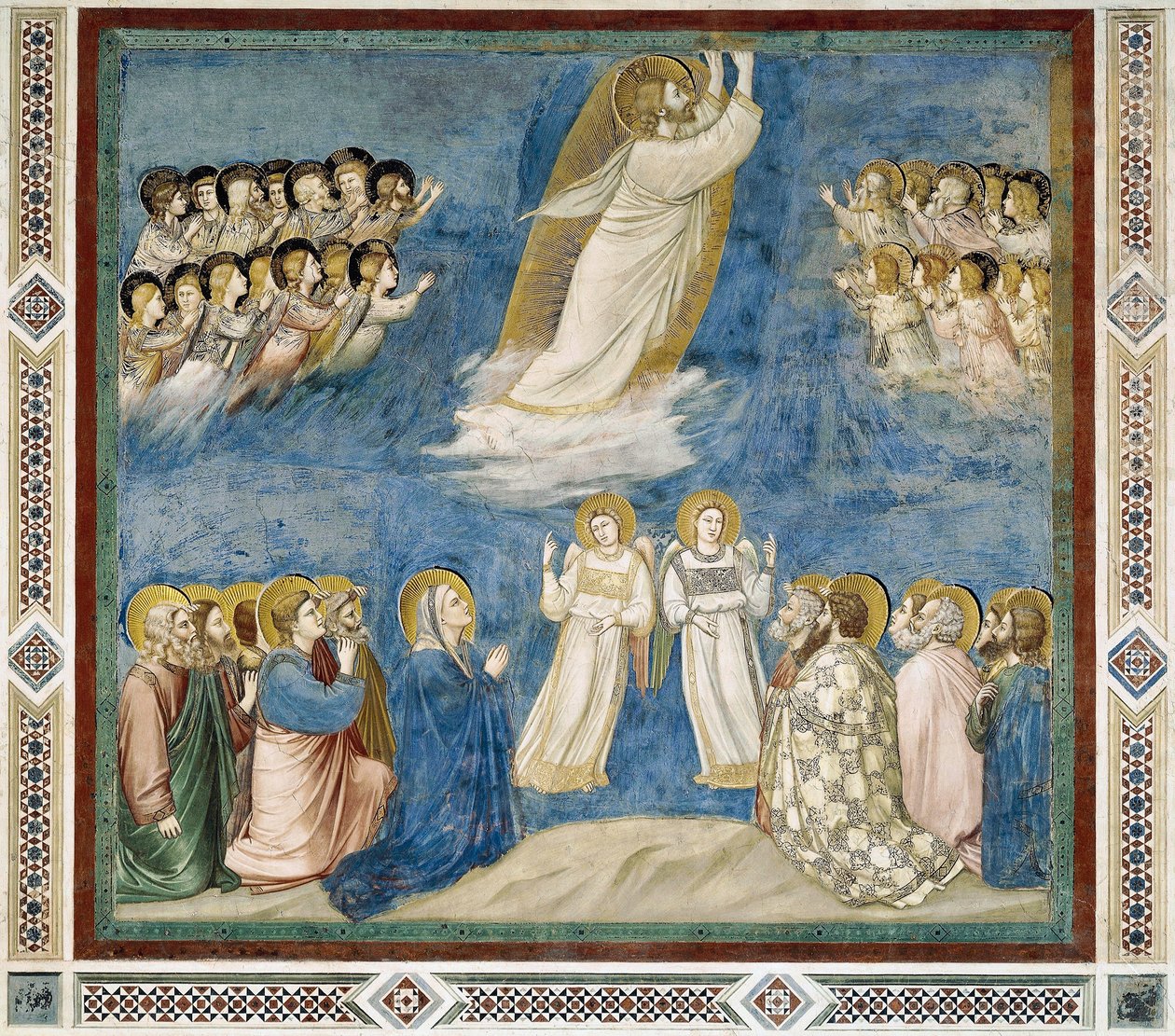 Ascensão de Cristo, Detalhe da Vida e Paixão de Cristo, de Giotto de Giotto (c.1266 1337)