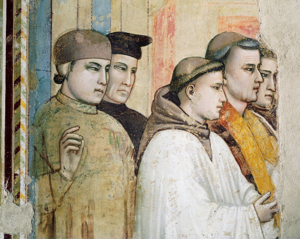 Itália, Florença, Basílica da Santa Cruz, Capela Bardi, Morte de São Francisco de Giotto (c.1266 1337)