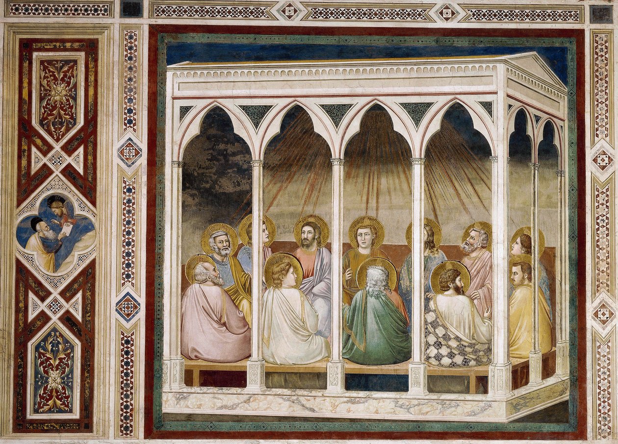 Pentecostes, Detalhe da Vida e Paixão de Cristo, de Giotto de Giotto (c.1266 1337)