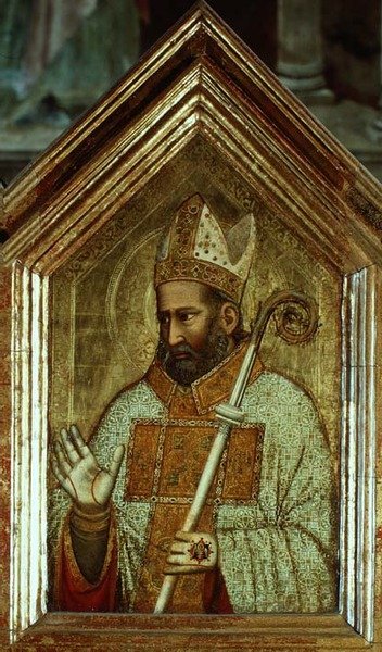 Santo da Reparata Polyptych (painel médio direito) (detalhe de 66557, ver também 66556-66568) de Giotto (c.1266 1337)