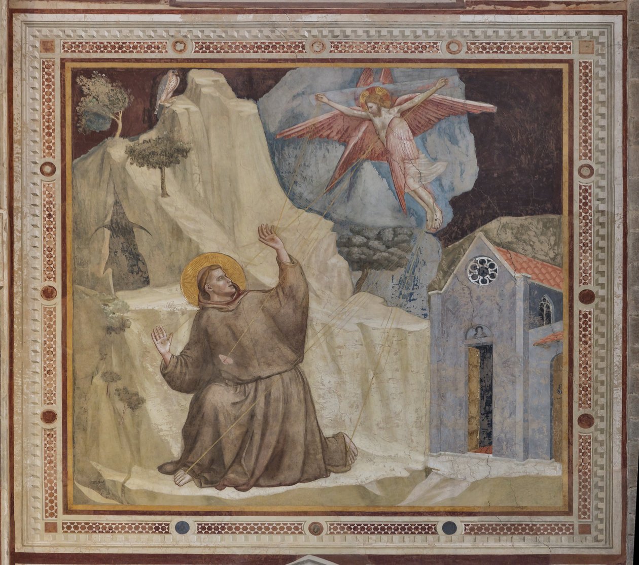Transept, parte externa da Capela Bardi: São Francisco e os Estigmas de Giotto (c.1266 1337)