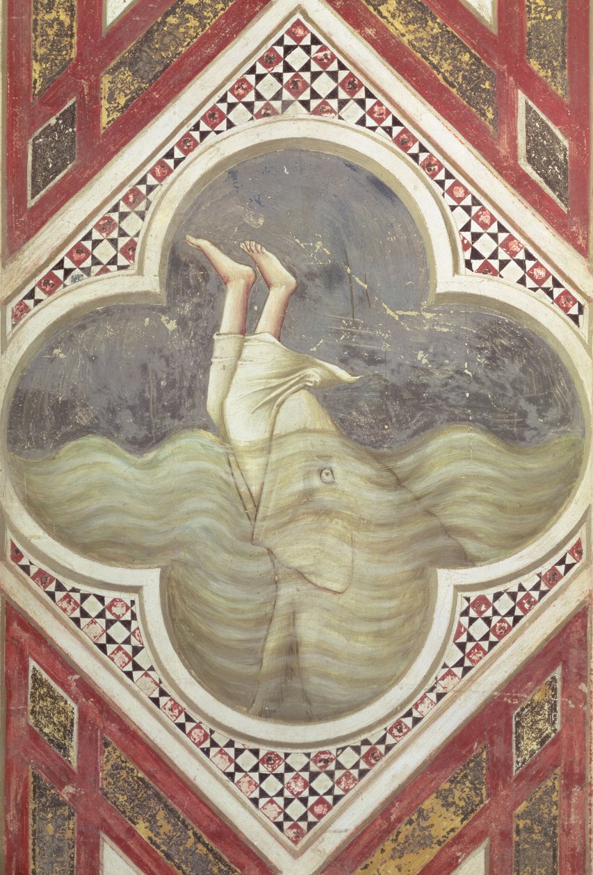 Jonas e a baleia, c.1305 (fresco) de Giotto (c.1266 1337)