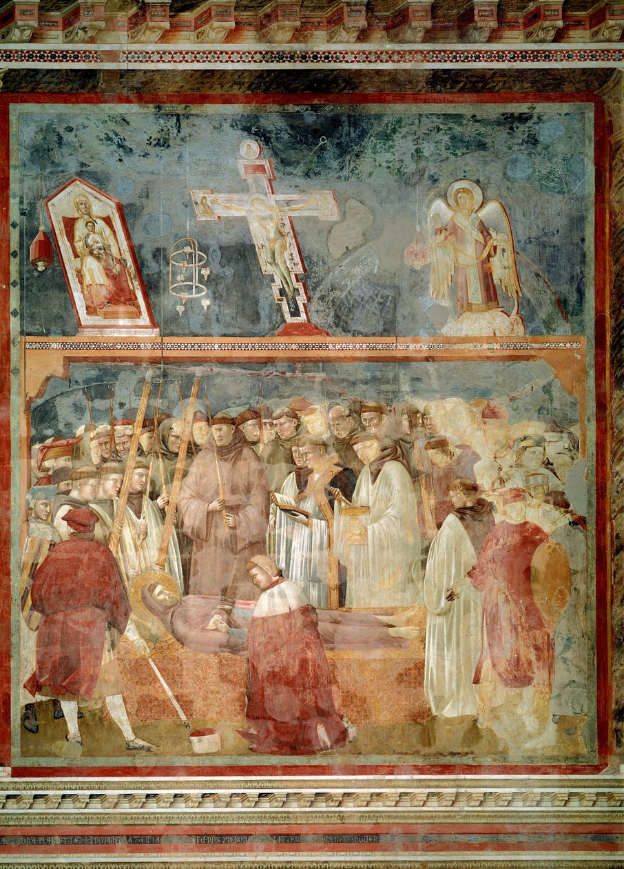 Vida de São Francisco de Assis: A verificação dos estigmas (São Jerônimo examinando os estigmas - Fresco de Giotto (c.1266 1337)
