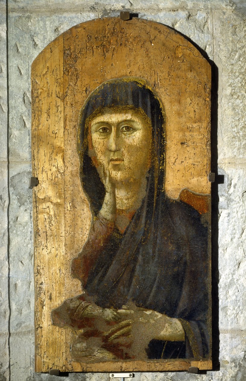 Nossa Senhora. Retrato da Virgem sobre um fundo dourado. Pintura de Giotto di Bondone (1267 -1337), cerca de 1290. Tempera sobre madeira. Dimensões: 81,5 x 41 cm. Borgo San Lorenzo, Pieve.
1610 de Giotto (c.1266 1337)