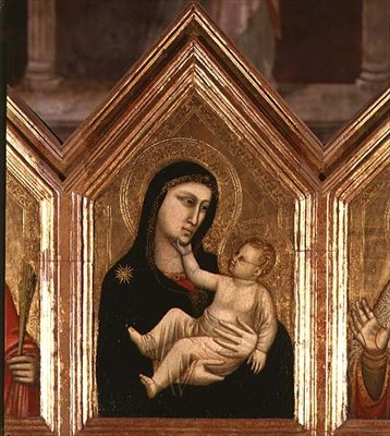 Madonna e Child, de St. Reparata Polyptych (tempera no painel) (ver também 66557-66568) de Giotto (c.1266 1337)