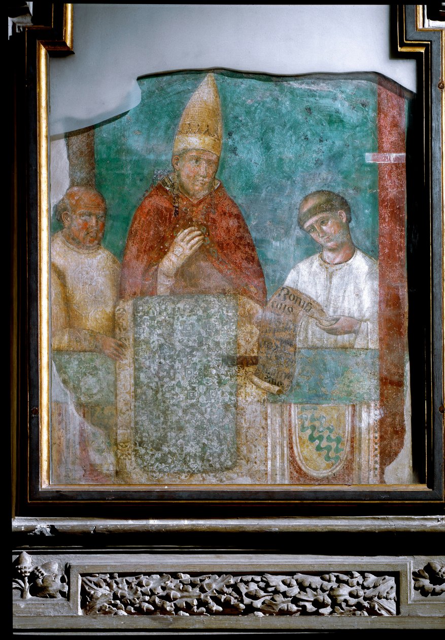 O Papa Bonifácio VIII declara o Jubileu do Ano 1300 (Fresco de Giotto (c.1266 1337)