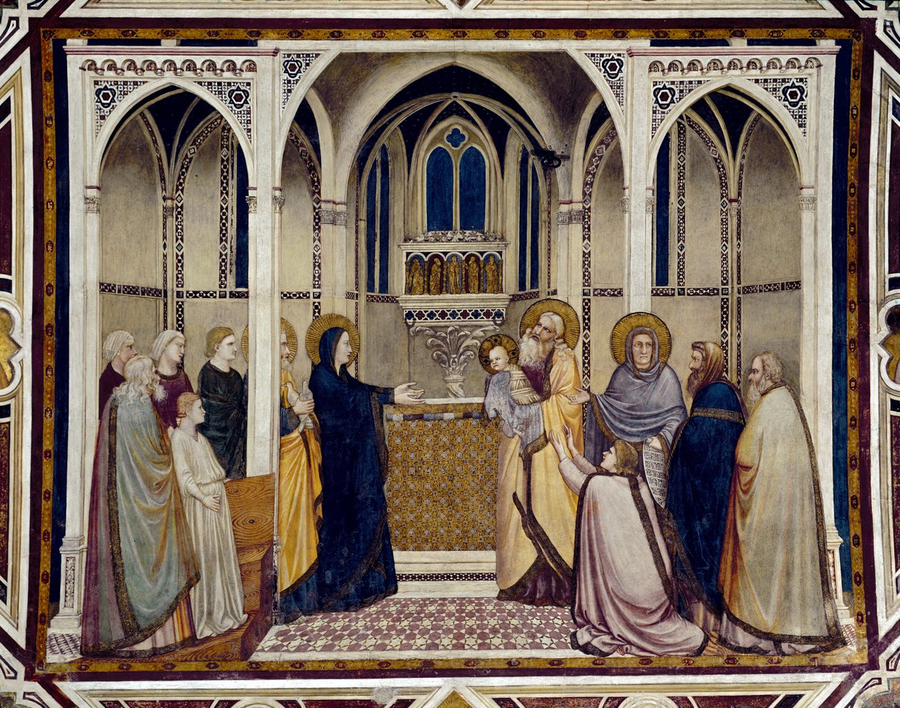 Apresentação no templo (fresco de Giotto (c.1266 1337)