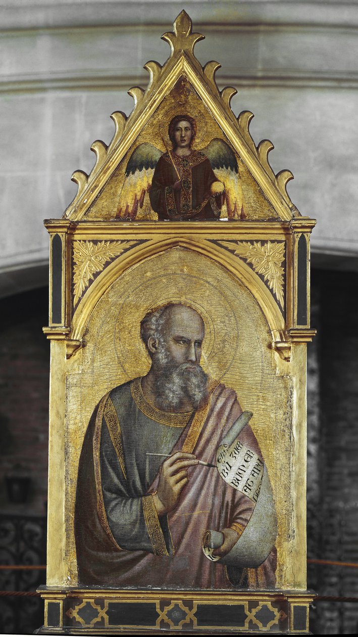 São João Evangelista - Óleo sobre madeira de Giotto (c.1266 1337)