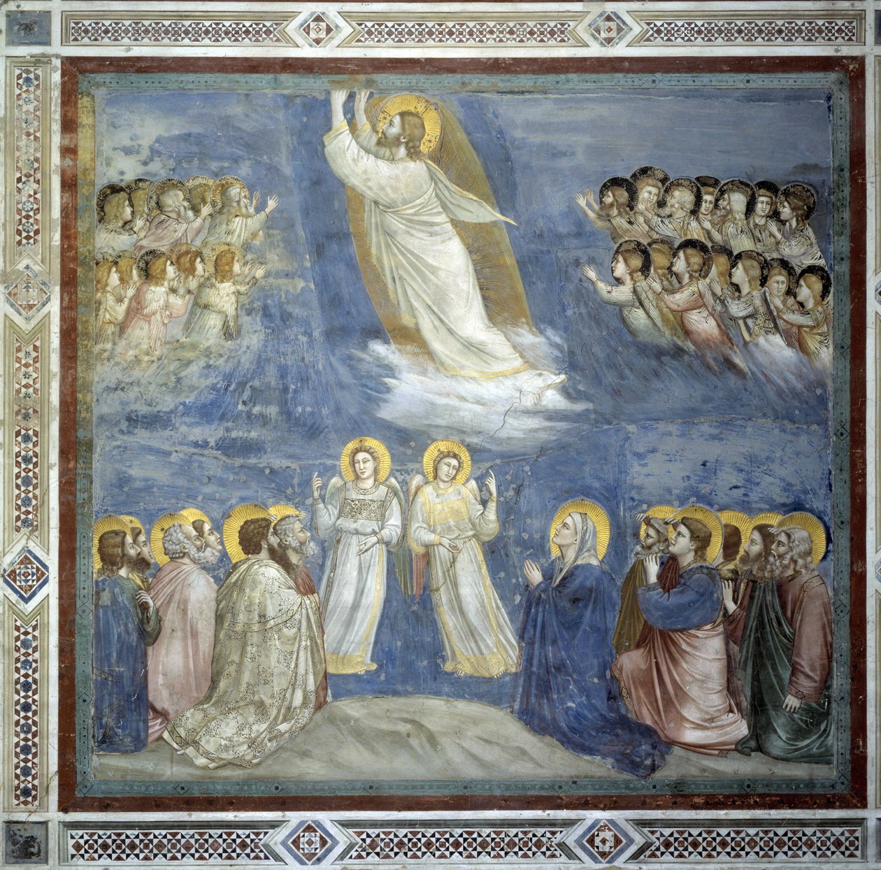A Ascensão de Cristo. Fresco de Giotto di Bondone (1267-1337) de Giotto (c.1266 1337)