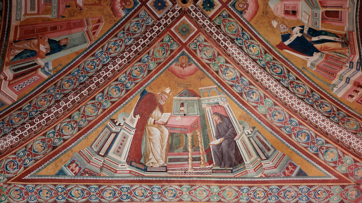 Os Doutores da Igreja: São Jerônimo (afresco de Giotto (c.1266 1337)