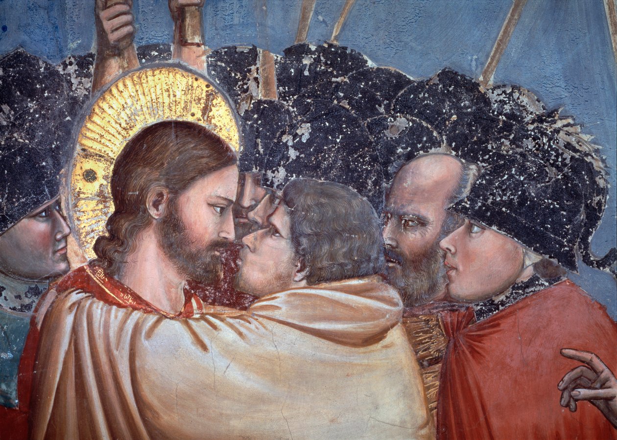 O beijo de Judas. Detalhe (Fresco de Giotto (c.1266 1337)