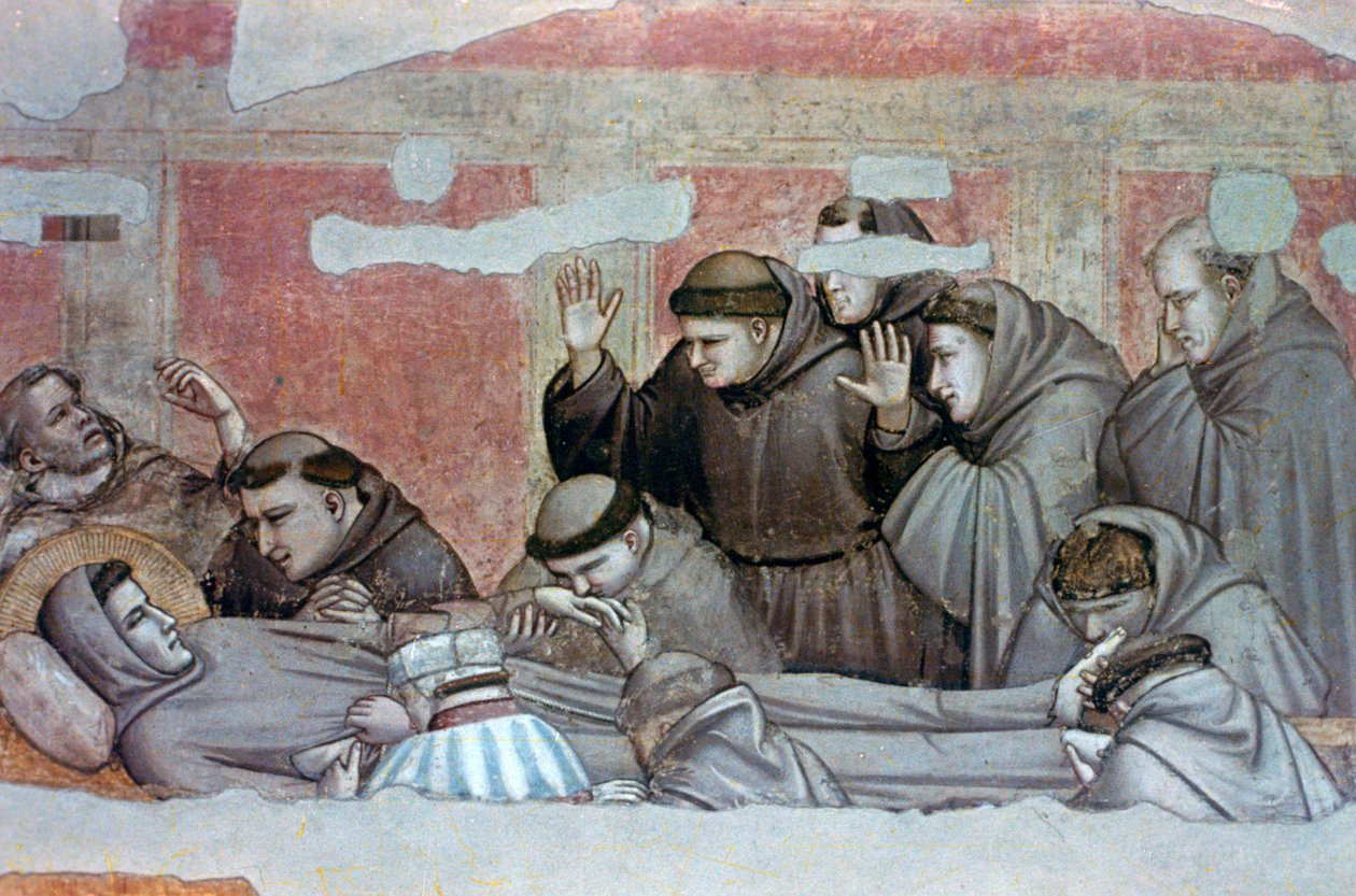 Morte de São Francisco e Inspeção de Estigmas, c1320 de Giotto di Bondone