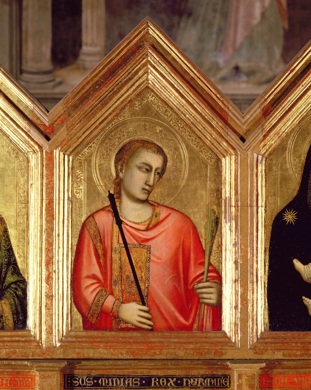 São do detalhe de Polyptych de St. Reparata de 66557 painel ver também 66558-66568 de Giotto di Bondone