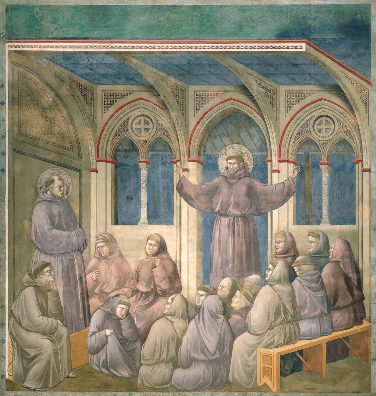 A aparição na casa do capítulo em Arles, 1297-99 de Giotto di Bondone