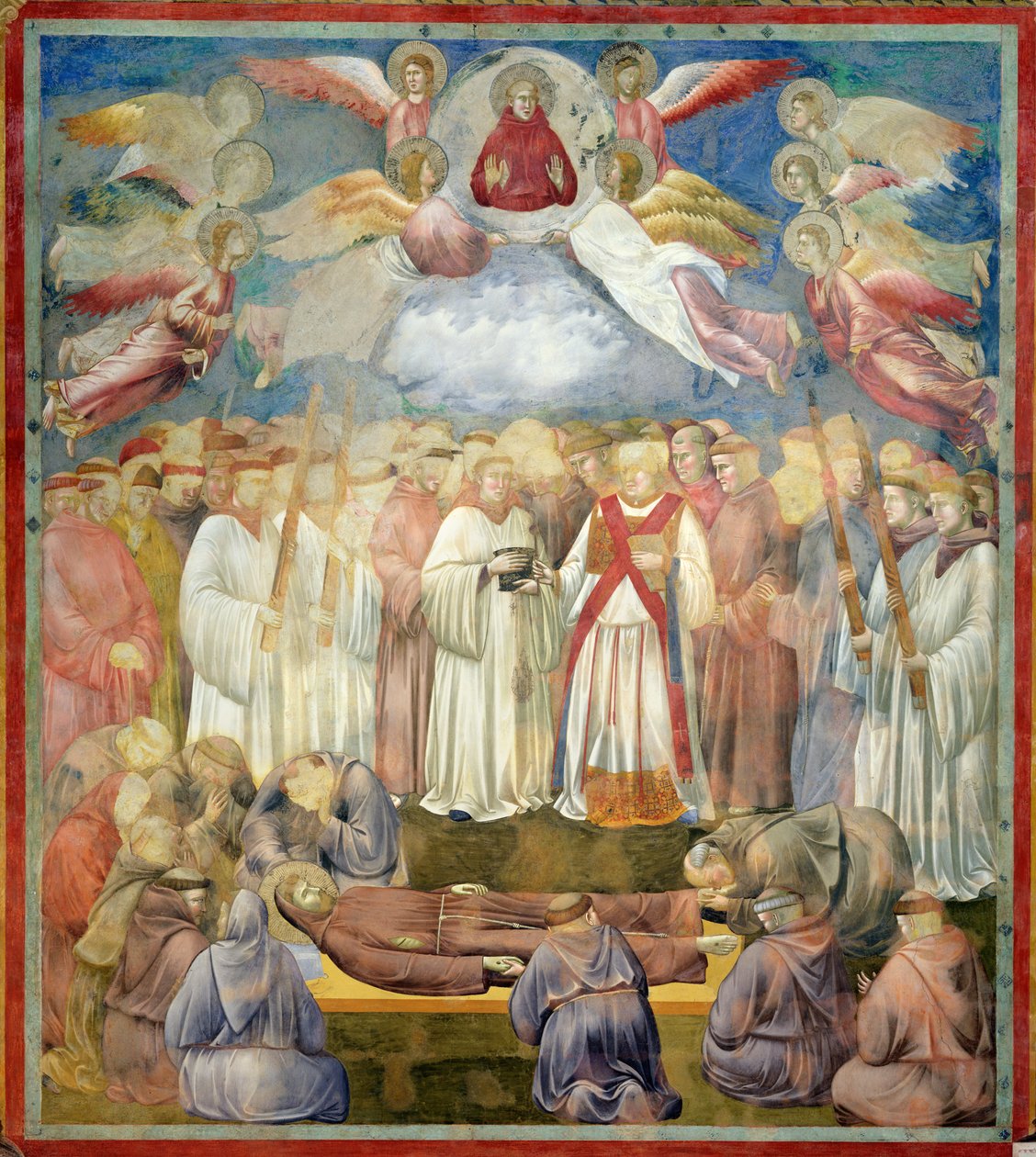 A morte de São Francisco, 1297-99 de Giotto di Bondone