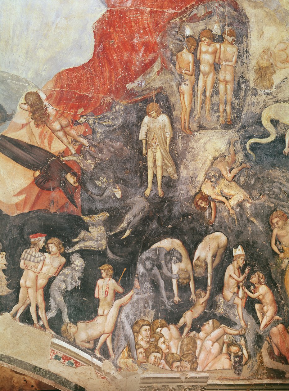 O último julgamento, detalhe do condenado, 1303-05 (ver também 65227) de Giotto di Bondone