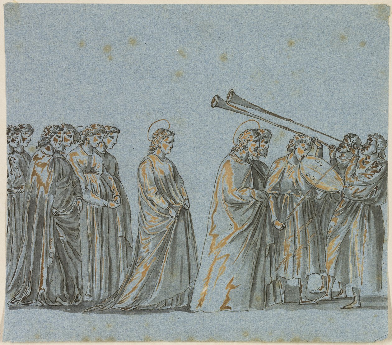 Procissão de casamento de Maria e José de Giotto di Bondone