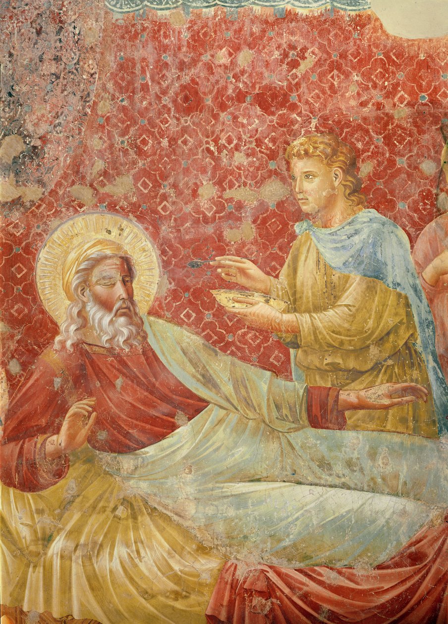 Isaque rejeita Esaú, detalhe de Isaac e Esaú, c.1288 (detalhe de 350996) de Giotto di Bondone