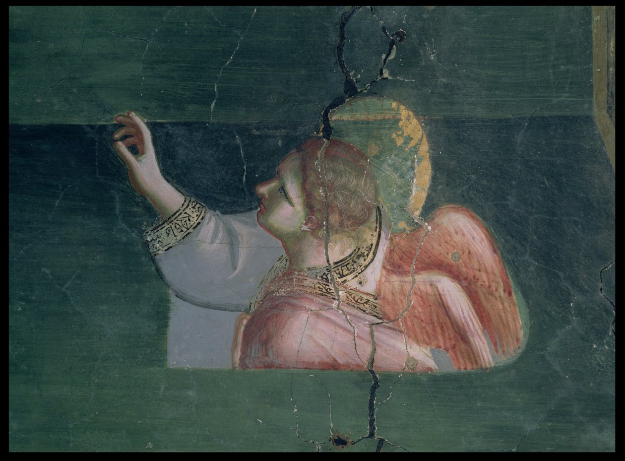A Anunciação a Santa Ana, detalhe do anjo, c.1305 de Giotto di Bondone