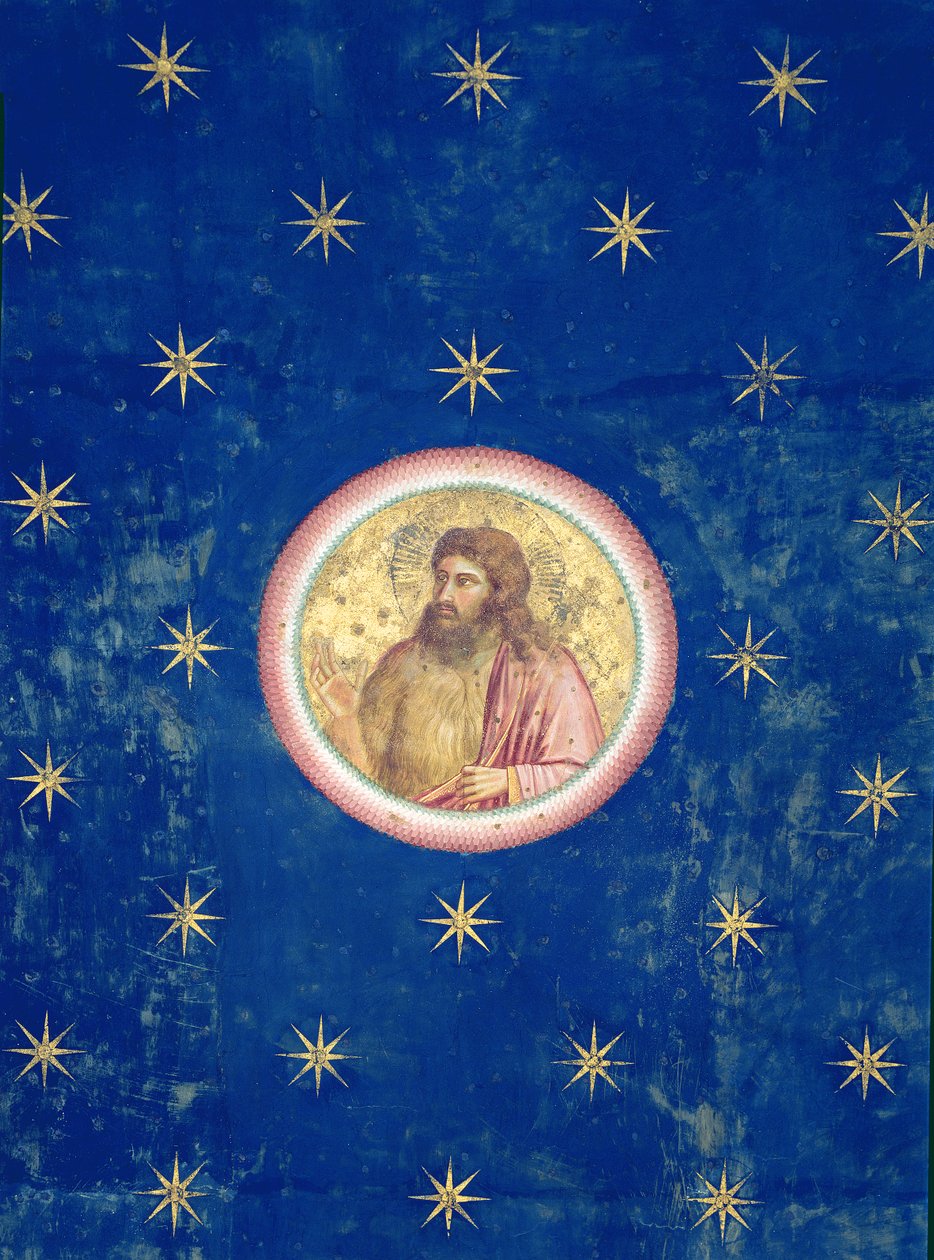 O Profeta João Batista, da abóbada do teto, c.1305 de Giotto di Bondone