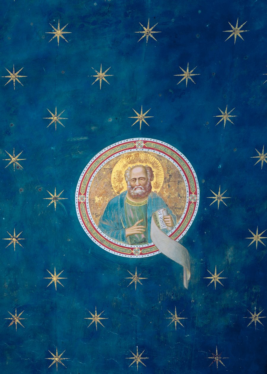 O Profeta Malaquias, do cofre do teto, c.1305 de Giotto di Bondone