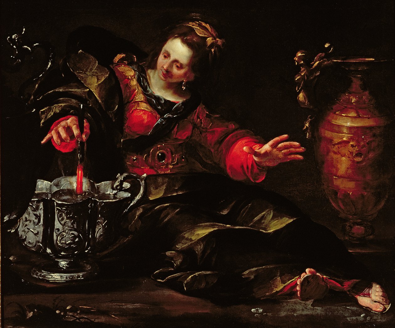 Vinho de Circe Mulling, c.1630 de Giovacchino Assereto