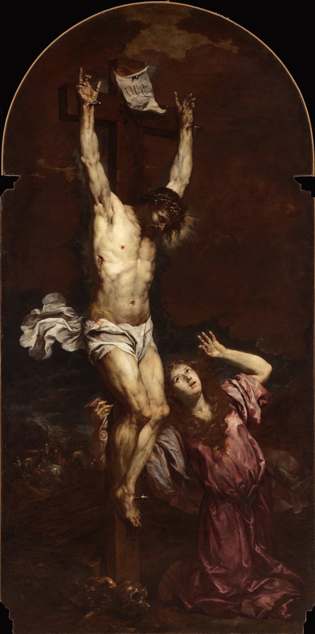 Maria Madalena ao pé da cruz de Giovan Battista Langetti