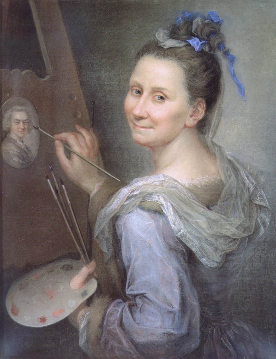 Auto-retrato, c.1720 (pastel sobre papel) de Giovanna Fratellini