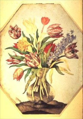 Vaso de Tulipas de Vidro com Jacinto de Giovanna Garzoni