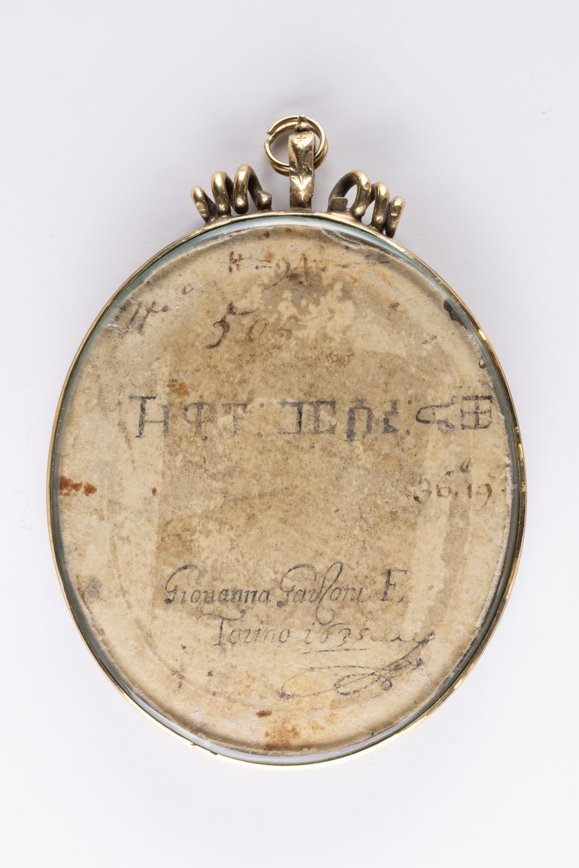 Verso do retrato de Cristo Zaga (Ṣägga Krǝstos) de Giovanna Garzoni