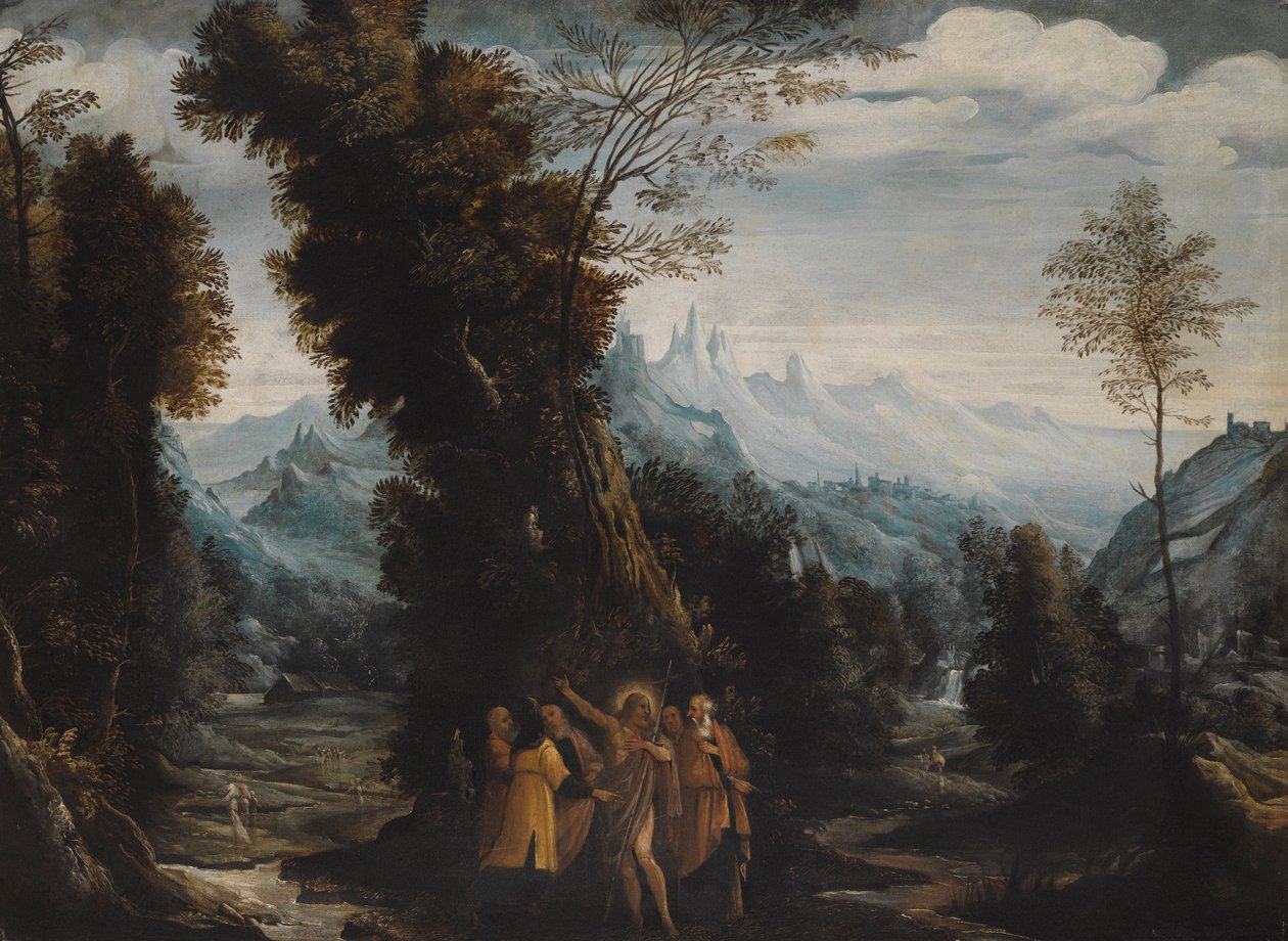 Paisagem com João Batista Pregando no Deserto de Giovanni Andrea Donducci