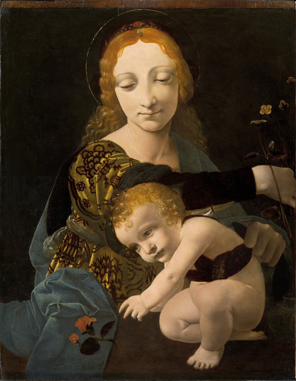 A Virgem e o Menino (A Madonna da Rosa) de Giovanni Antonio Boltraffio
