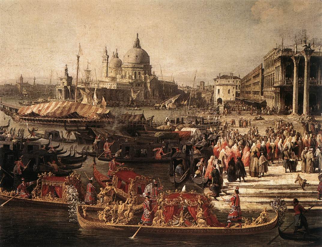 Chegada do embaixador francês em Veneza de Giovanni Antonio Canal