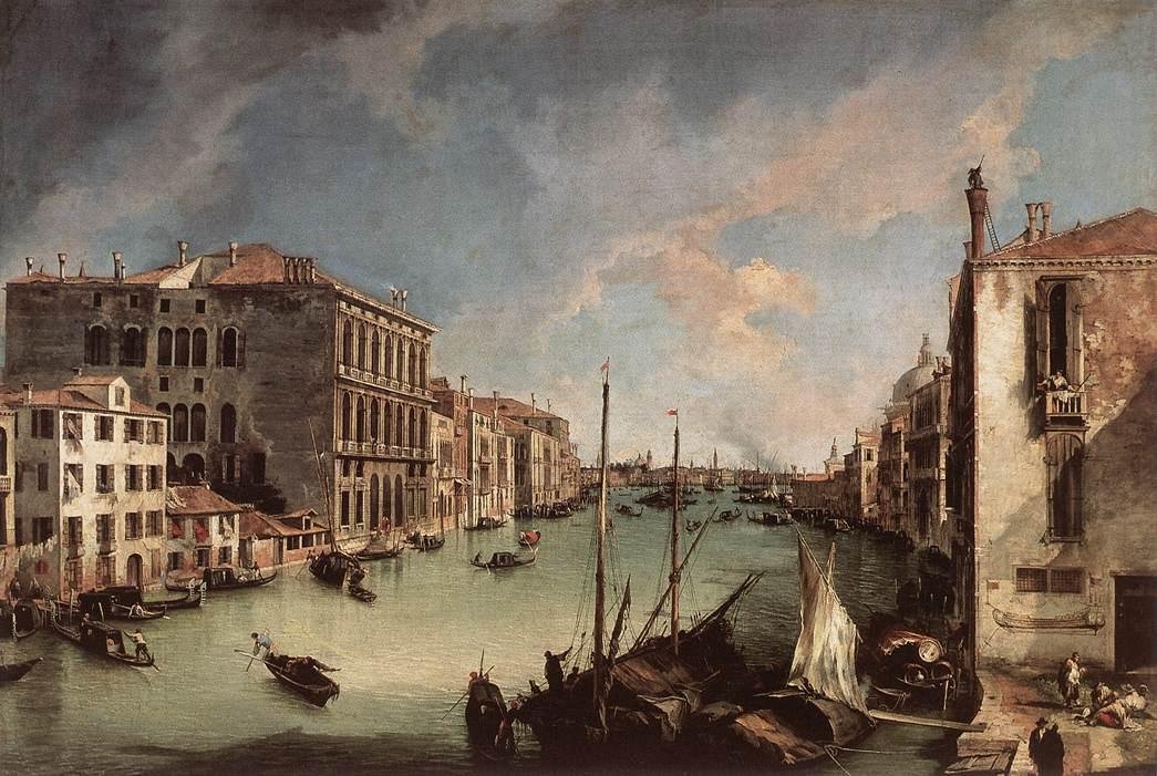 Grande Canal, olhando para o leste do Campo San Vio de Giovanni Antonio Canal