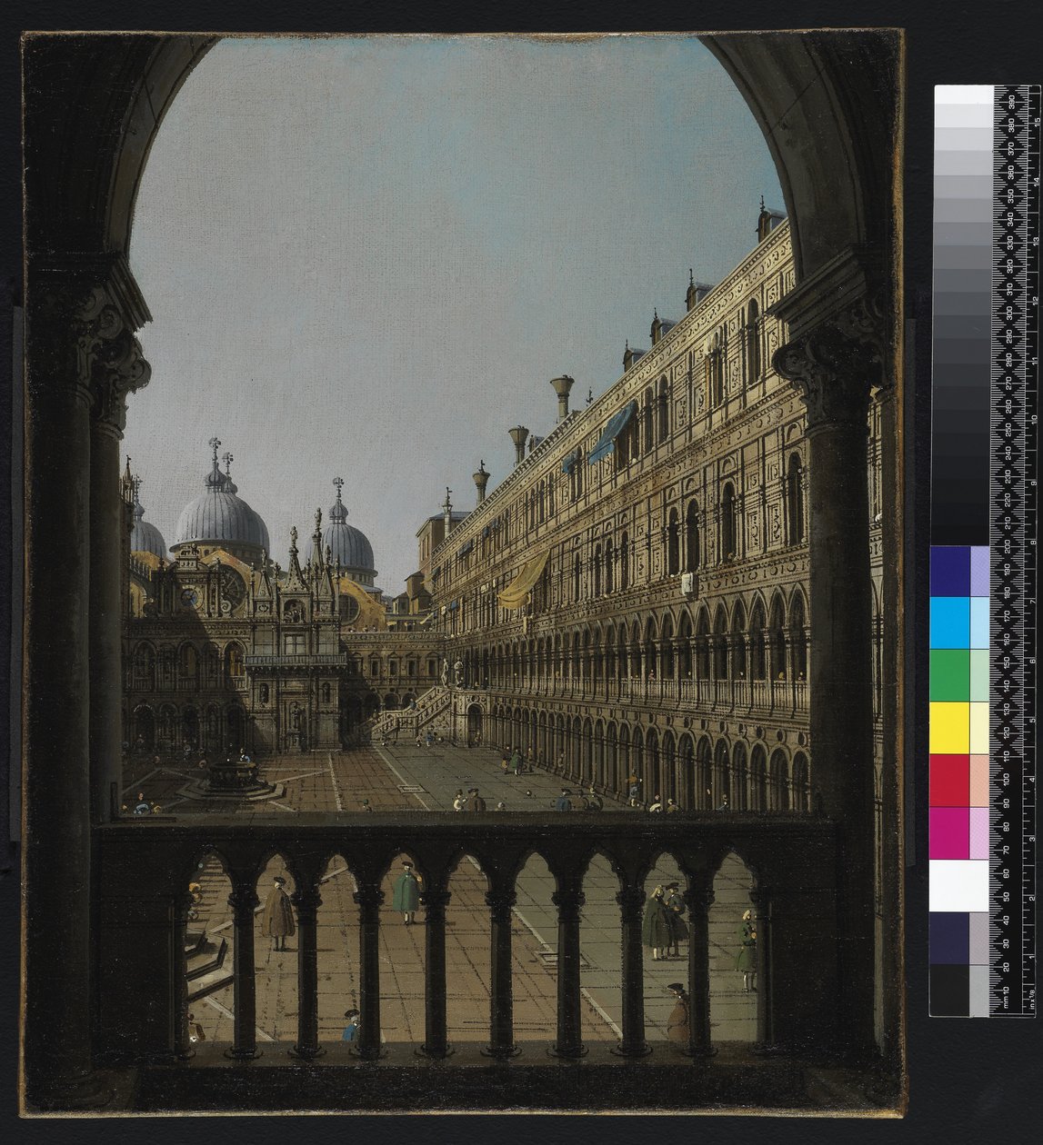 Corte Interior do Palácio do Doge, Veneza, c.1756 de Giovanni Antonio Canal