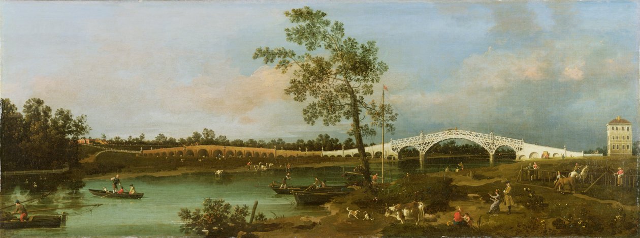 Ponte do velho Walton, 1755 de Giovanni Antonio Canal