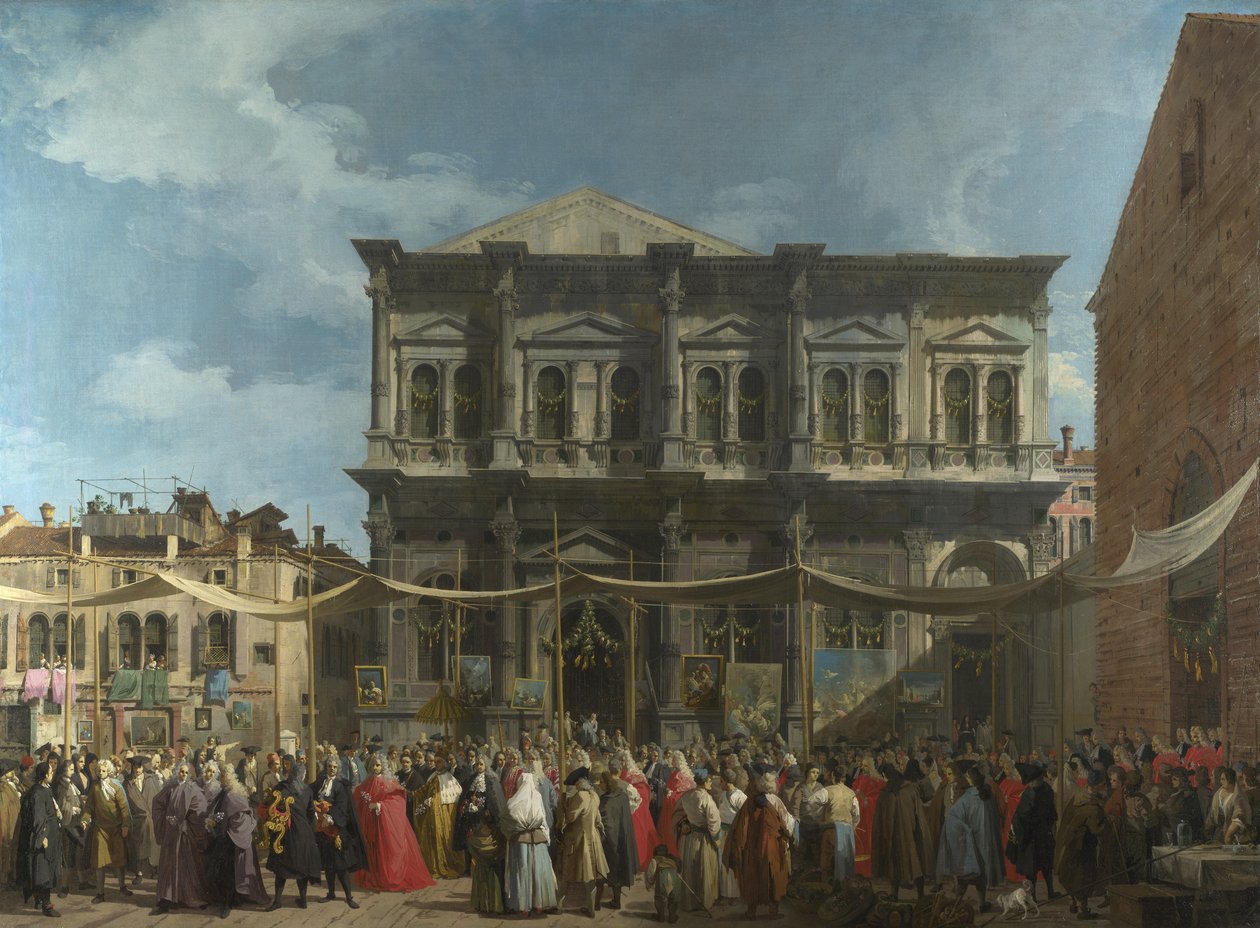 O Doge Visitando a Igreja e Scuola di San Rocco, c.1735 de Giovanni Antonio Canal