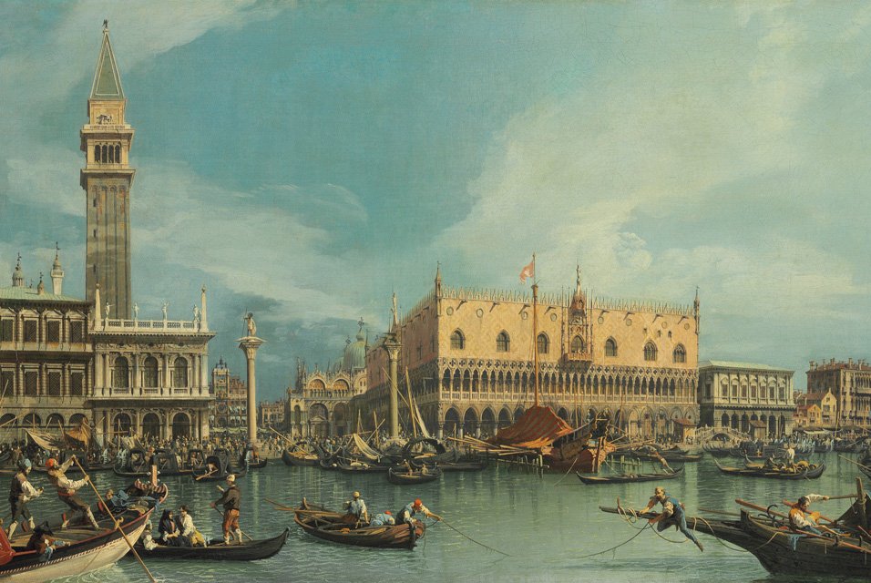 O Molo, Veneza, da bacia de San Marco de Giovanni Antonio Canal