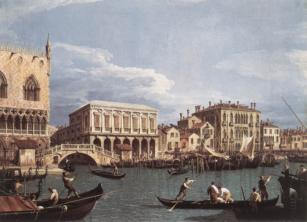 O Molo e a Riva degli Schiavoni da bacia de San Marco de Giovanni Antonio Canal