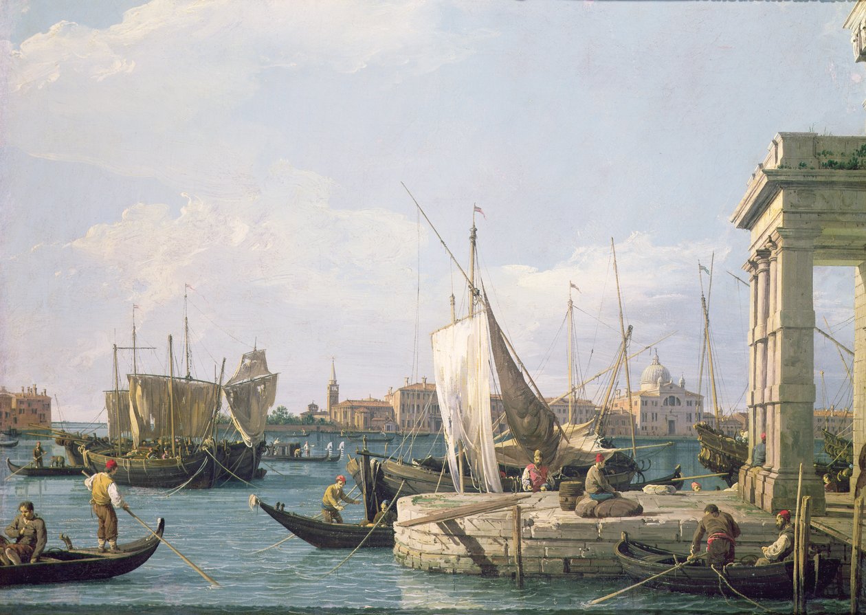 O Punta della Dogana, 1730 de Giovanni Antonio Canal