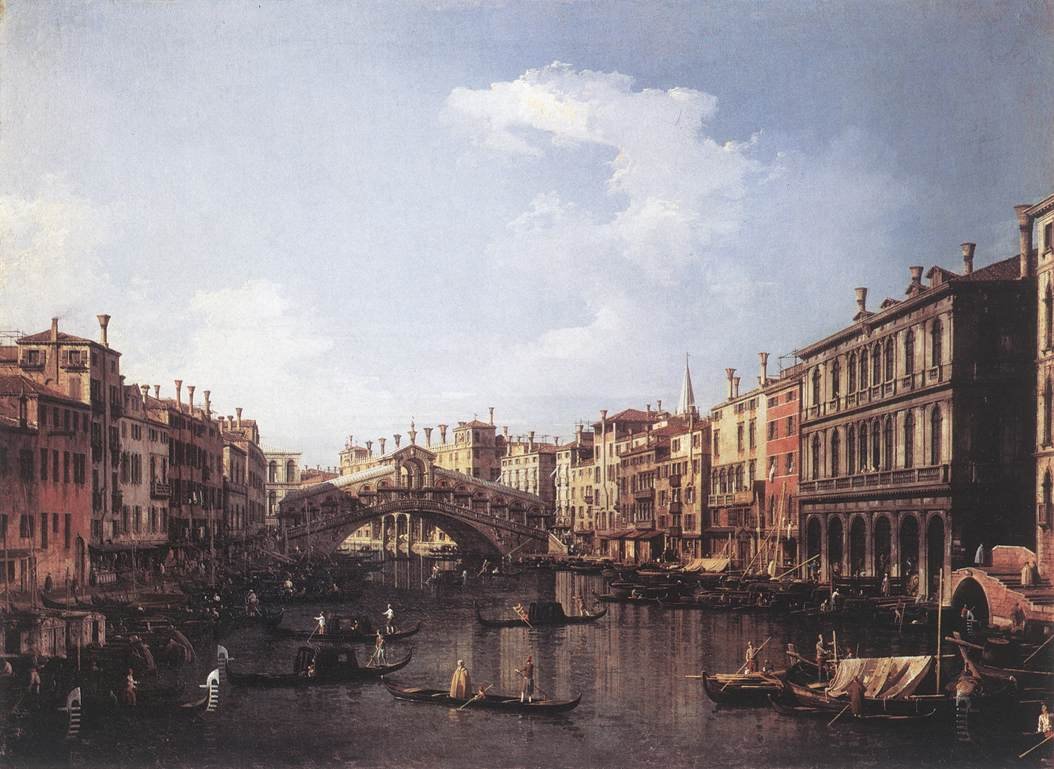 A Ponte Rialto do Sul de Giovanni Antonio Canal