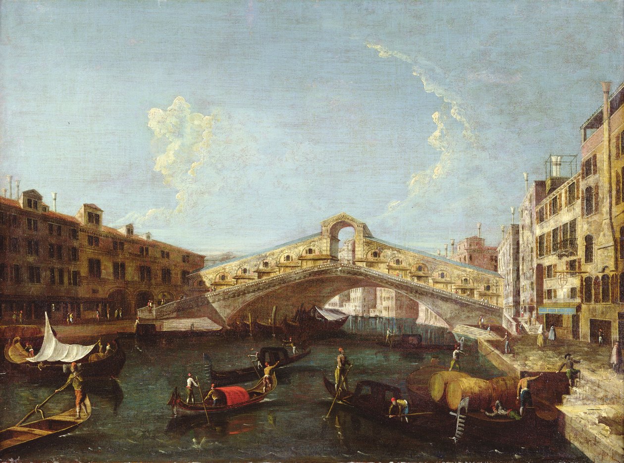 O Rialto em Veneza de Giovanni Antonio Canal