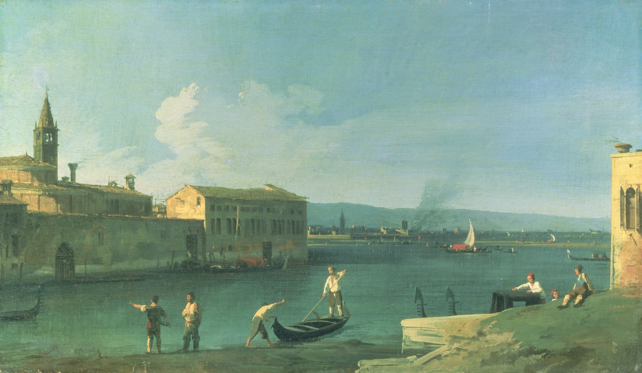Vista, de, san michele, em, Isola, veneza de Giovanni Antonio Canal