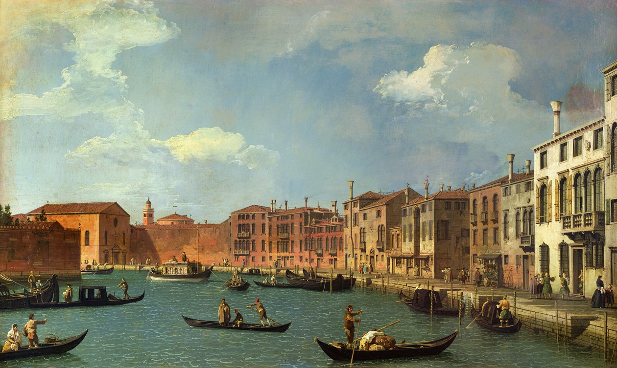 Vista, de, a, canal, de, santa chiara, veneza de Giovanni Antonio Canal