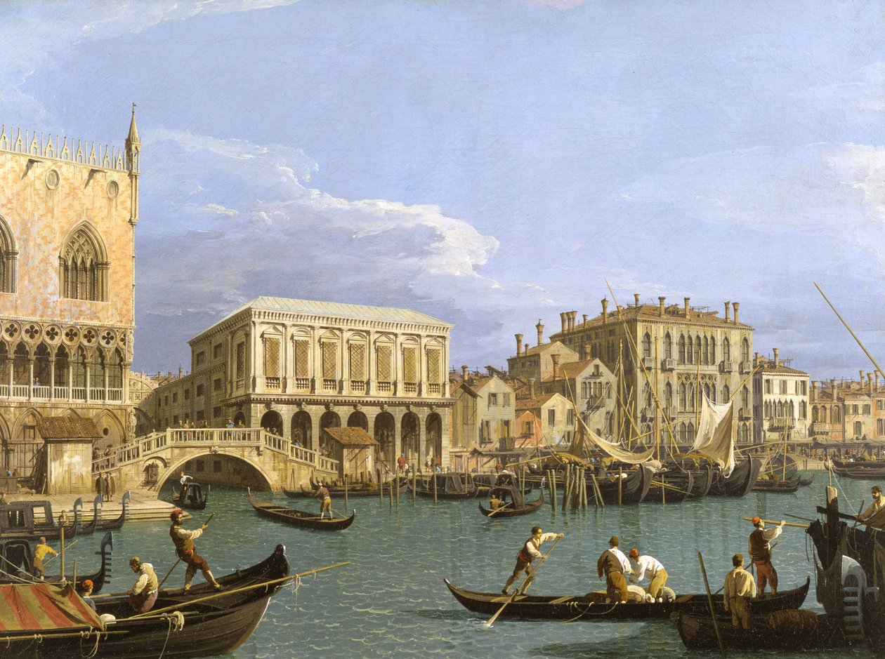 Vista, de, a, riva degli, Schiavoni, veneza de Giovanni Antonio Canal